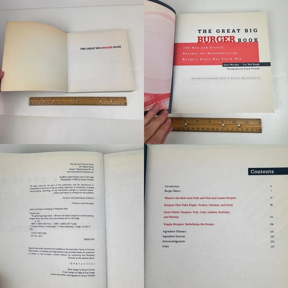 Vtg 2003 The Great Big Burger Book Softcover Cookbook 100 Recipes Summer Picnics